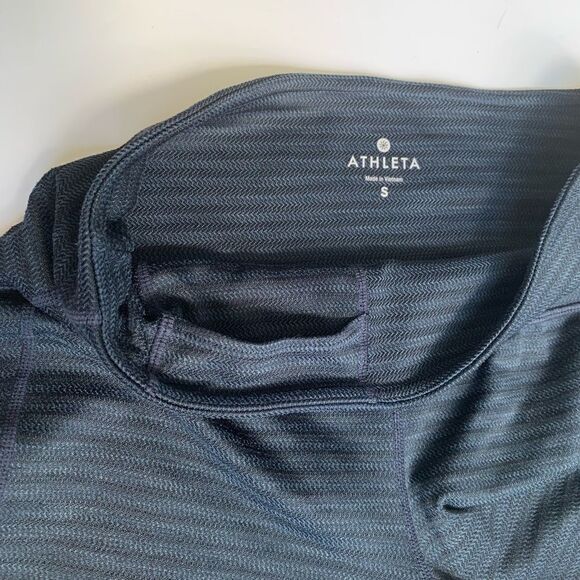 ATHLETA BLUE BLACK WEAVE YOGA ATHLETIC PANTS - Picture 5 of 5